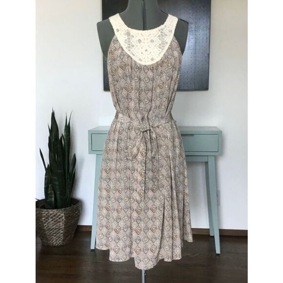 NEW SUNNER Anthropologie Women’s Small Florid Diamonds Dress - Picture 7 of 8